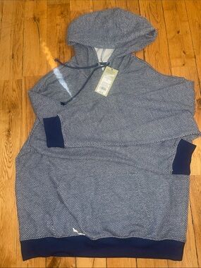 Goodfellow & Co Navy and White Knit Crewneck Hoodie